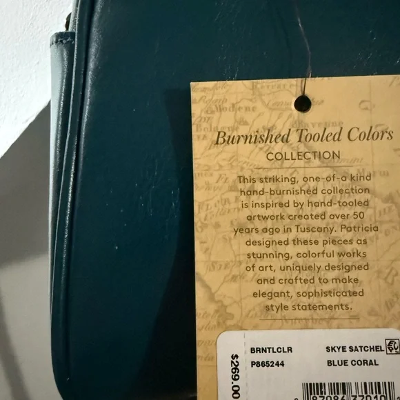 Patricia Nash tooled satchel NWT MSRP $269 - Picture 8 of 12